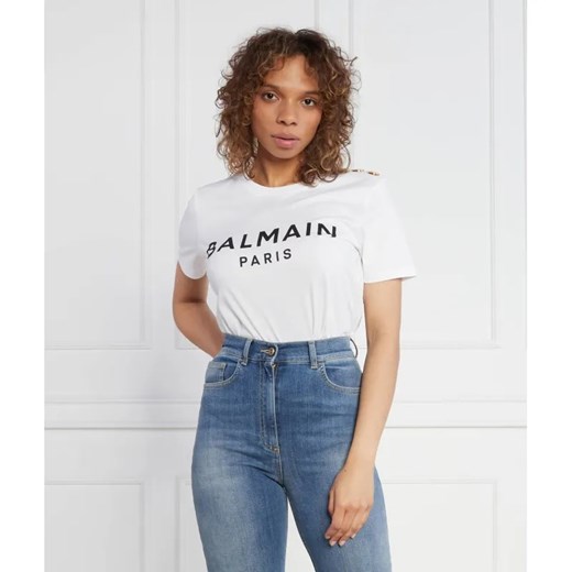 Balmain T-shirt | Regular Fit ze sklepu Gomez Fashion Store w kategorii Bluzki damskie - zdjęcie 184354739