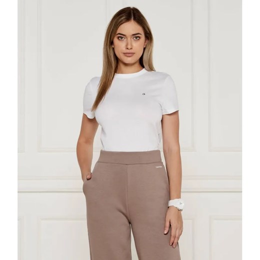 Calvin Klein T-shirt | Slim Fit ze sklepu Gomez Fashion Store w kategorii Bluzki damskie - zdjęcie 184354818