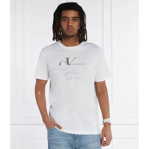 Calvin Klein Jeans T-shirt MONOGRAM ECHO GRAPHIC | Regular Fit ze sklepu Gomez Fashion Store w kategorii T-shirty męskie - zdjęcie 184354838