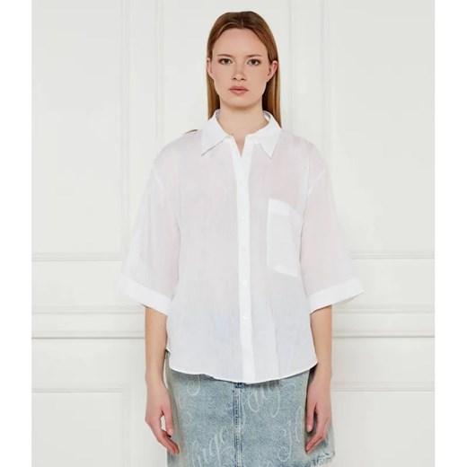 HUGO Lniana koszula Evona | Loose fit ze sklepu Gomez Fashion Store w kategorii Koszule damskie - zdjęcie 184354865