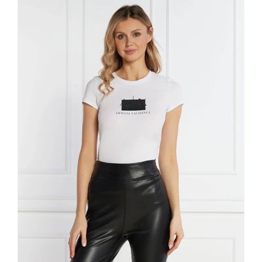 Armani Exchange T-shirt | Slim Fit ze sklepu Gomez Fashion Store w kategorii Bluzki damskie - zdjęcie 184354969