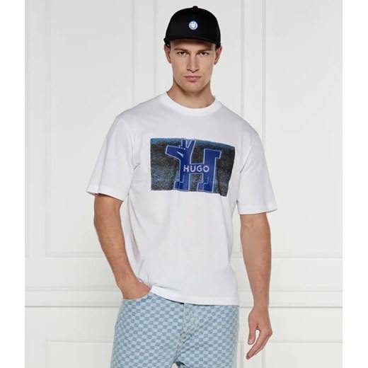 Hugo Blue T-shirt Nedary | Regular Fit ze sklepu Gomez Fashion Store w kategorii T-shirty męskie - zdjęcie 184355019