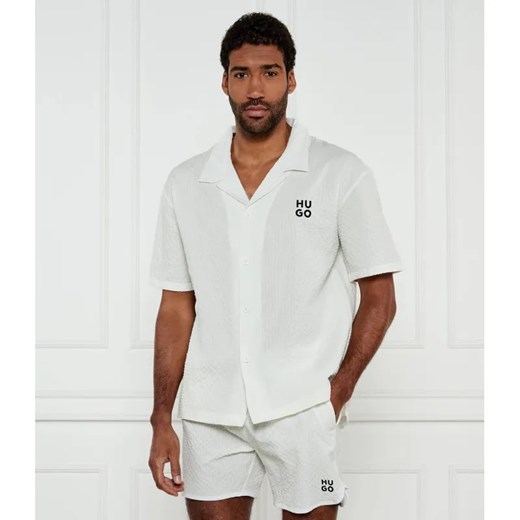 Hugo Bodywear Koszula CHAFFLE SHIRT | Regular Fit ze sklepu Gomez Fashion Store w kategorii Piżamy męskie - zdjęcie 184355039