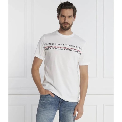Tommy Hilfiger T-shirt CENTER CHEST STRIPE TEE | Regular Fit ze sklepu Gomez Fashion Store w kategorii T-shirty męskie - zdjęcie 184355139