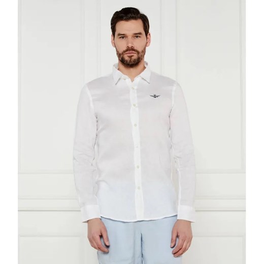 Aeronautica Militare Lniana koszula | Regular Fit ze sklepu Gomez Fashion Store w kategorii Koszule męskie - zdjęcie 184355145