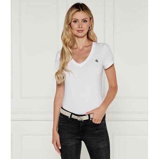 Calvin Klein Jeans T-shirt | Regular Fit ze sklepu Gomez Fashion Store w kategorii Bluzki damskie - zdjęcie 184355309