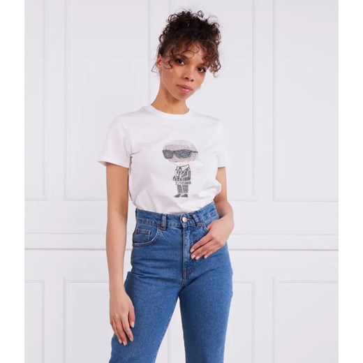 Karl Lagerfeld T-shirt ikonik 2.0 | Regular Fit ze sklepu Gomez Fashion Store w kategorii Bluzki damskie - zdjęcie 184355325