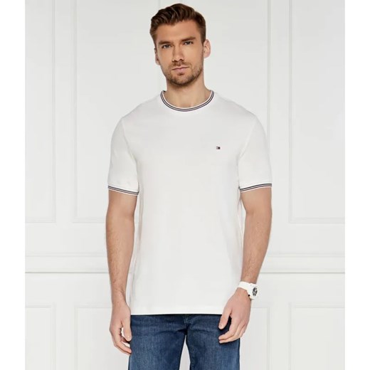 Tommy Hilfiger T-shirt RWB TIPPED COLLAR TEE | Regular Fit | stretch ze sklepu Gomez Fashion Store w kategorii T-shirty męskie - zdjęcie 184355369