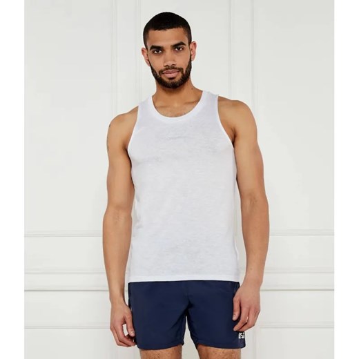 Calvin Klein Swimwear Tank top | Regular Fit | z dodatkiem lnu ze sklepu Gomez Fashion Store w kategorii T-shirty męskie - zdjęcie 184355428