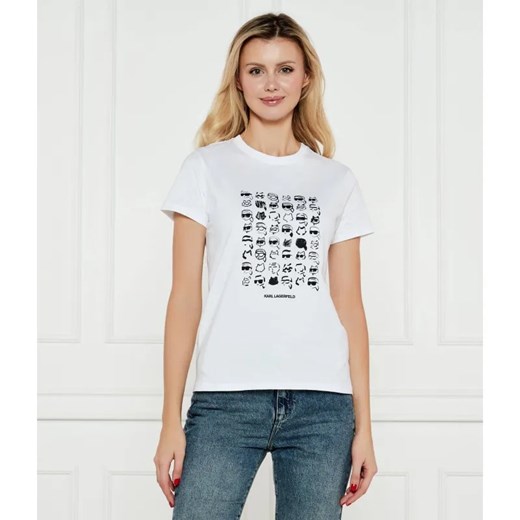 Karl Lagerfeld T-shirt IKON SEASONAL LOGO | Regular Fit ze sklepu Gomez Fashion Store w kategorii Bluzki damskie - zdjęcie 184355567