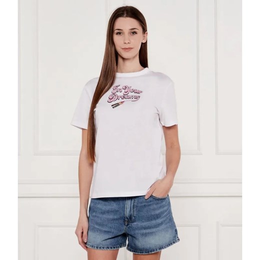 HUGO T-shirt Damacia_5 | Regular Fit ze sklepu Gomez Fashion Store w kategorii Bluzki damskie - zdjęcie 184355899