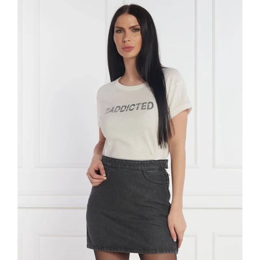 Zadig&Voltaire T-shirt | Regular Fit | z dodatkiem lnu ze sklepu Gomez Fashion Store w kategorii Bluzki damskie - zdjęcie 184355908