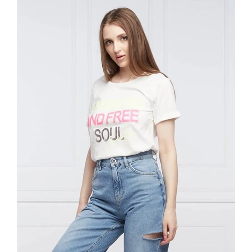Liu Jo Sport T-shirt | Regular Fit ze sklepu Gomez Fashion Store w kategorii Bluzki damskie - zdjęcie 184355948