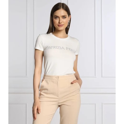 Patrizia Pepe T-shirt MAGLIA | Slim Fit ze sklepu Gomez Fashion Store w kategorii Bluzki damskie - zdjęcie 184355977
