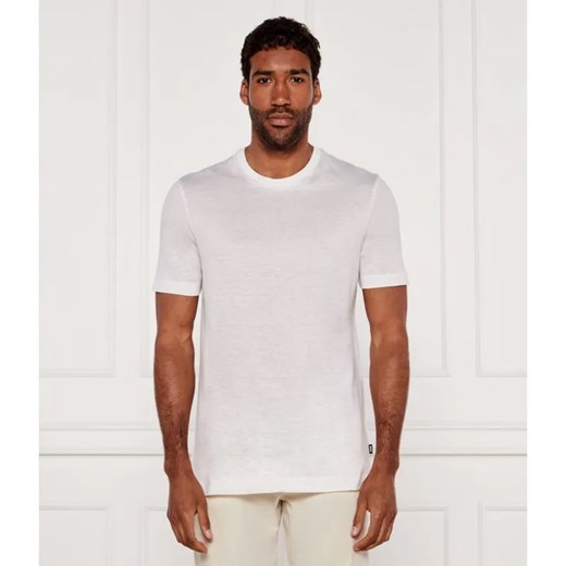 BOSS BLACK T-shirt H-Thompson 28 | Regular Fit | z dodatkiem lnu ze sklepu Gomez Fashion Store w kategorii T-shirty męskie - zdjęcie 184356088