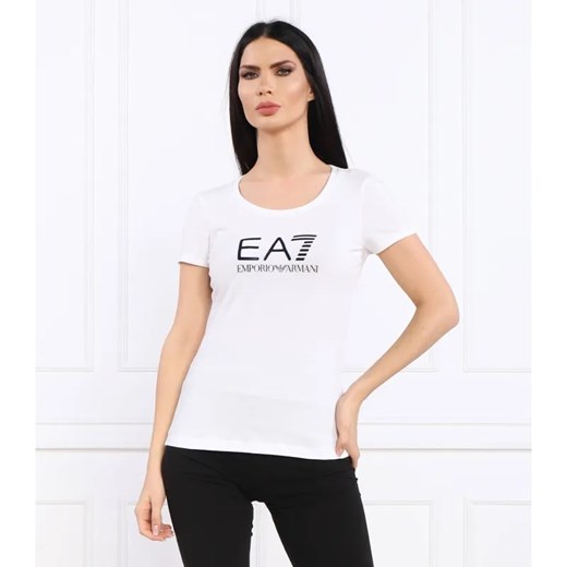 EA7 T-shirt | Slim Fit ze sklepu Gomez Fashion Store w kategorii Bluzki damskie - zdjęcie 184356206