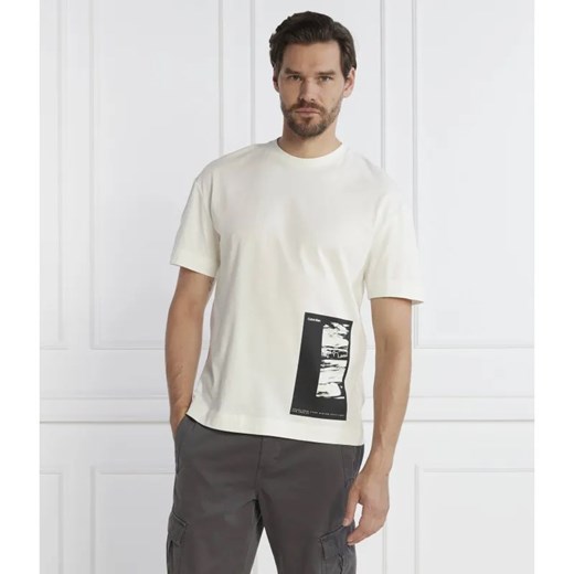 Calvin Klein T-shirt HORIZON PRINT | Regular Fit ze sklepu Gomez Fashion Store w kategorii T-shirty męskie - zdjęcie 184356278