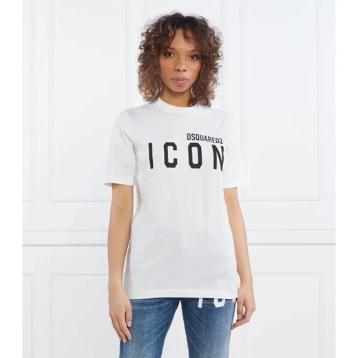 Dsquared2 T-shirt RENNY | Regular Fit ze sklepu Gomez Fashion Store w kategorii Bluzki damskie - zdjęcie 184356298