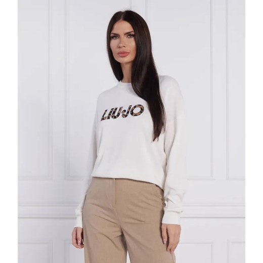 Liu Jo Sweter | Regular Fit | z dodatkiem wełny i kaszmiru ze sklepu Gomez Fashion Store w kategorii Swetry damskie - zdjęcie 184356335