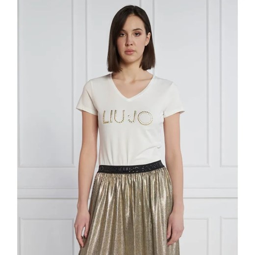 Liu Jo Sport T-shirt | Regular Fit ze sklepu Gomez Fashion Store w kategorii Bluzki damskie - zdjęcie 184356346
