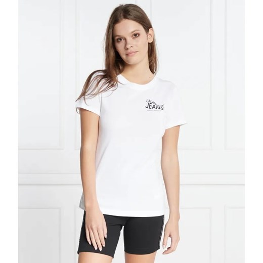 Calvin Klein Jeans T-shirt MOTION LOGO | Regular Fit ze sklepu Gomez Fashion Store w kategorii Bluzki damskie - zdjęcie 184356468