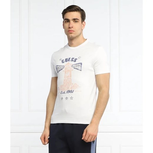 GUESS T-shirt Thewat | Slim Fit ze sklepu Gomez Fashion Store w kategorii T-shirty męskie - zdjęcie 184356526