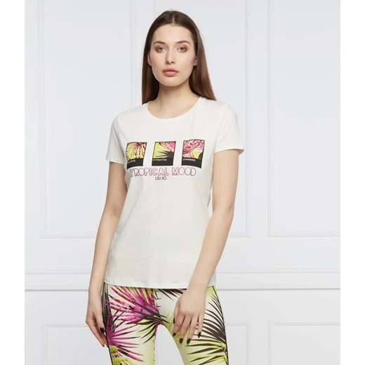 Liu Jo Sport T-shirt | Regular Fit ze sklepu Gomez Fashion Store w kategorii Bluzki damskie - zdjęcie 184356576