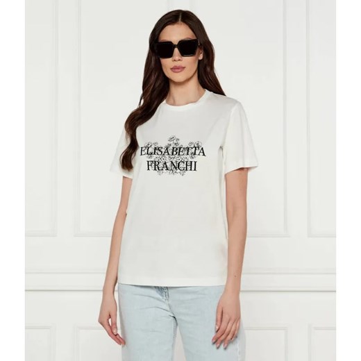 Elisabetta Franchi T-shirt | Regular Fit ze sklepu Gomez Fashion Store w kategorii Bluzki damskie - zdjęcie 184356659