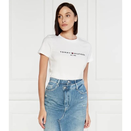 Tommy Hilfiger T-shirt | Regular Fit ze sklepu Gomez Fashion Store w kategorii Bluzki damskie - zdjęcie 184356746