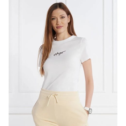 HUGO T-shirt Classic Tee_4 | Regular Fit ze sklepu Gomez Fashion Store w kategorii Bluzki damskie - zdjęcie 184356836