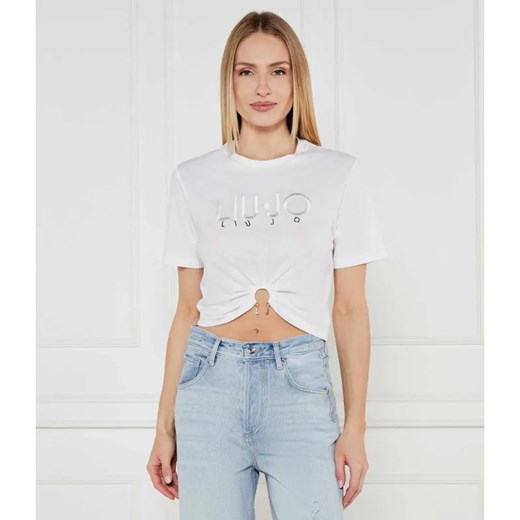 Liu Jo T-shirt | Cropped Fit ze sklepu Gomez Fashion Store w kategorii Bluzki damskie - zdjęcie 184356906