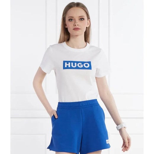 Hugo Blue T-shirt Classic Tee_B | Regular Fit ze sklepu Gomez Fashion Store w kategorii Bluzki damskie - zdjęcie 184356935