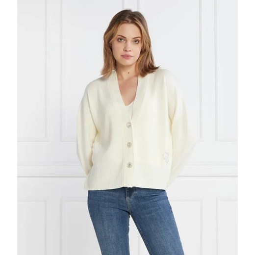 Liu Jo Wełniany kardigan | Cropped Fit ze sklepu Gomez Fashion Store w kategorii Swetry damskie - zdjęcie 184357026