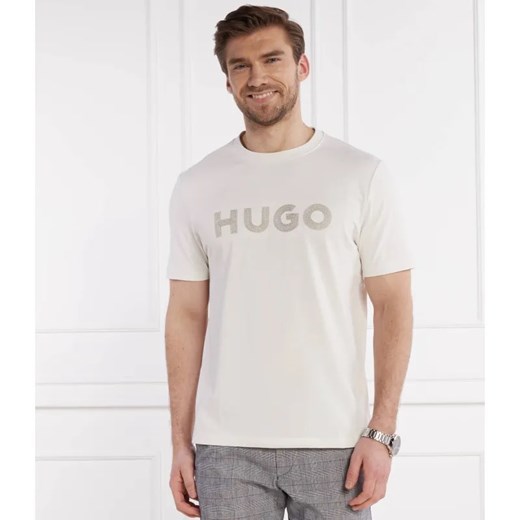 HUGO T-shirt Drochet | Regular Fit ze sklepu Gomez Fashion Store w kategorii T-shirty męskie - zdjęcie 184357028