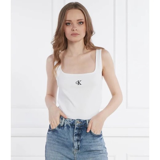 Calvin Klein Jeans Top | Slim Fit ze sklepu Gomez Fashion Store w kategorii Bluzki damskie - zdjęcie 184357087