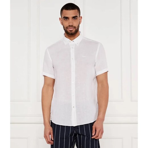 BOSS BLACK Lniana koszula H-ROAN-BD-E-SH-C-252 | Slim Fit ze sklepu Gomez Fashion Store w kategorii Koszule męskie - zdjęcie 184357196