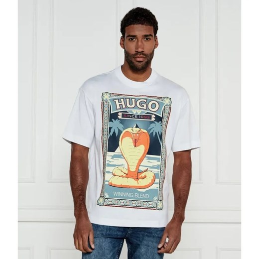 HUGO T-shirt Dicobri | Oversize fit ze sklepu Gomez Fashion Store w kategorii T-shirty męskie - zdjęcie 184357256