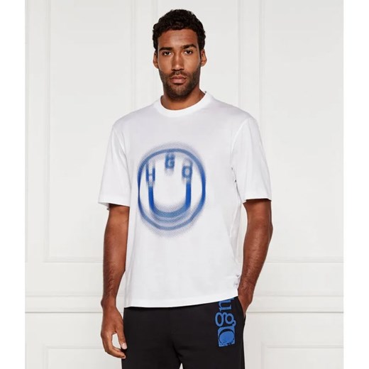 Hugo Blue T-shirt Nalax | Regular Fit ze sklepu Gomez Fashion Store w kategorii T-shirty męskie - zdjęcie 184357446