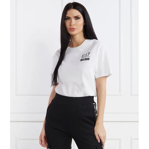 EA7 T-shirt | Regular Fit ze sklepu Gomez Fashion Store w kategorii Bluzki damskie - zdjęcie 184357467