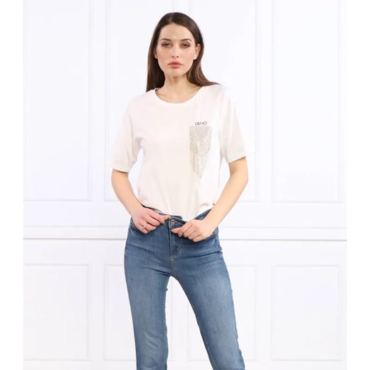 Liu Jo Sport T-shirt | Regular Fit ze sklepu Gomez Fashion Store w kategorii Bluzki damskie - zdjęcie 184357476