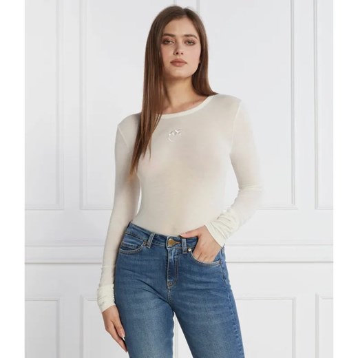Pinko Bluzka MULAN | Slim Fit | z dodatkiem kaszmiru ze sklepu Gomez Fashion Store w kategorii Bluzki damskie - zdjęcie 184357607