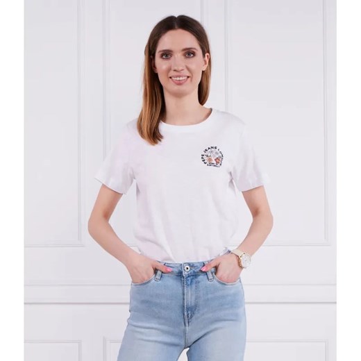 Pepe Jeans London T-shirt ONIX | Regular Fit ze sklepu Gomez Fashion Store w kategorii Bluzki damskie - zdjęcie 184357678