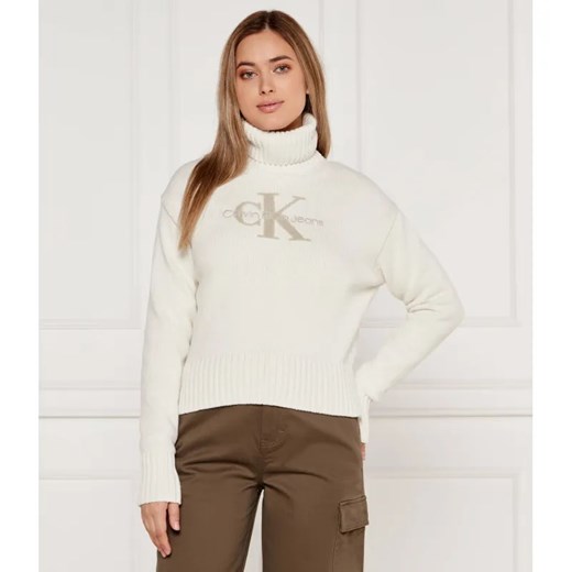 Calvin Klein Jeans Golf CHENILLE | Regular Fit ze sklepu Gomez Fashion Store w kategorii Swetry damskie - zdjęcie 184357726
