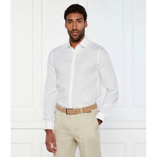 Calvin Klein Lniana koszula | Slim Fit ze sklepu Gomez Fashion Store w kategorii Koszule męskie - zdjęcie 184357897