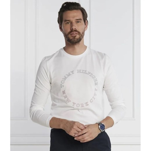 Tommy Hilfiger Longsleeve MONOTYPE ROUNDLE | Slim Fit ze sklepu Gomez Fashion Store w kategorii T-shirty męskie - zdjęcie 184357937