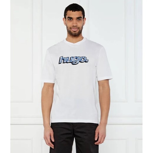 Hugo Blue T-shirt Nugibol | Regular Fit ze sklepu Gomez Fashion Store w kategorii T-shirty męskie - zdjęcie 184357946