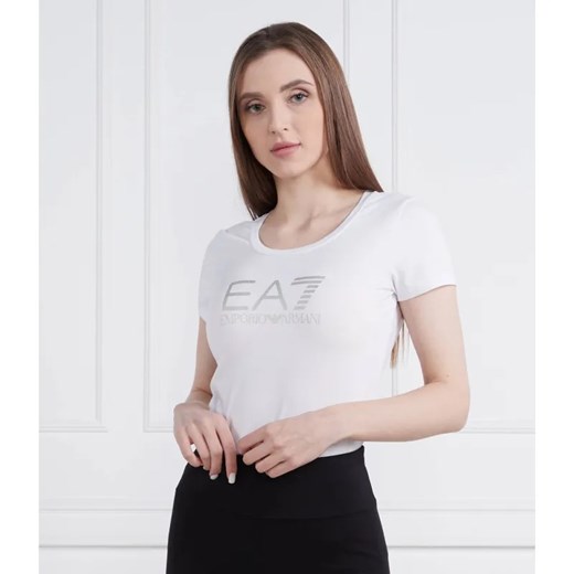 EA7 T-shirt | Slim Fit ze sklepu Gomez Fashion Store w kategorii Bluzki damskie - zdjęcie 184358026