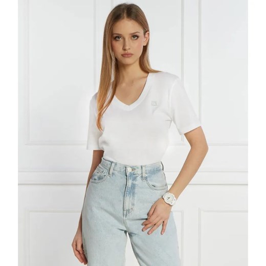 Calvin Klein Jeans T-shirt | Regular Fit ze sklepu Gomez Fashion Store w kategorii Bluzki damskie - zdjęcie 184358175