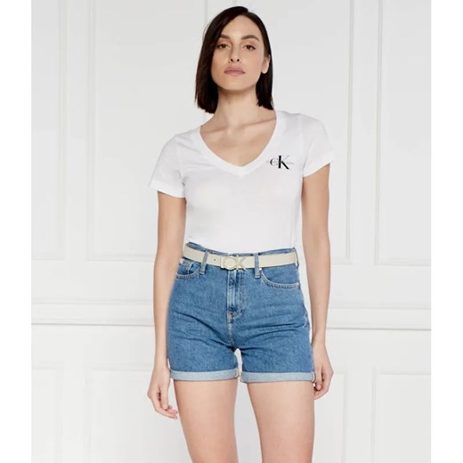 Calvin Klein Jeans T-shirt 2-pack | Slim Fit ze sklepu Gomez Fashion Store w kategorii Bluzki damskie - zdjęcie 184358416