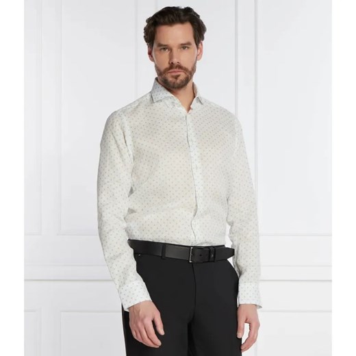 BOSS BLACK Lniana koszula H-JOE | Regular Fit ze sklepu Gomez Fashion Store w kategorii Koszule męskie - zdjęcie 184358498